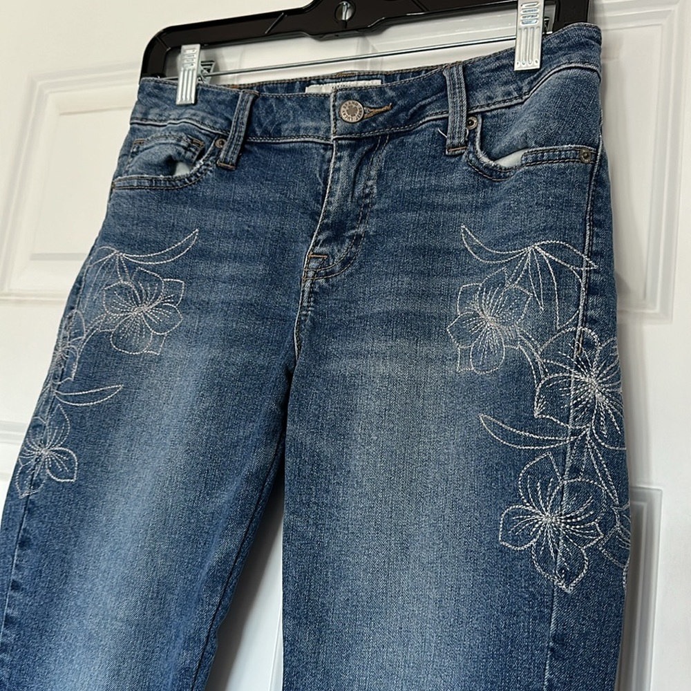 LUCKY BRAND EMBROIDERED “LOTITA SKINNY” jeans. Size 2/26. EUC. Hard to find!